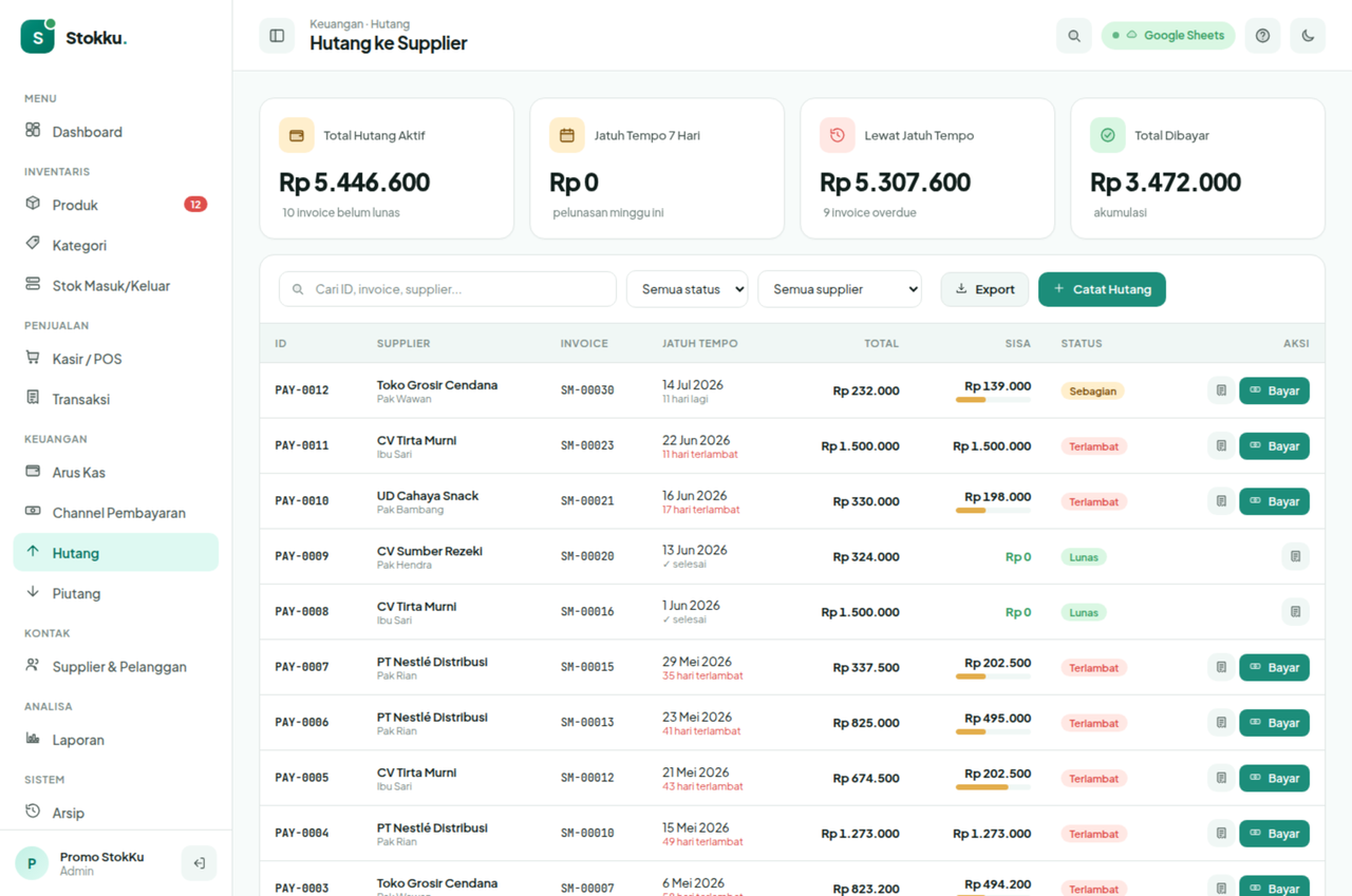 Hutang Supplier